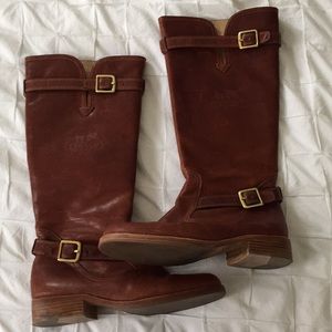 Coach Whitley boots in cognac leather, size 7